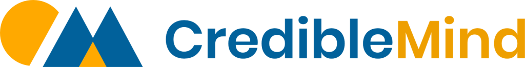 Logo for a mental health website called Credible Mind